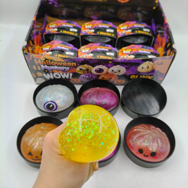 Halloween squishy bun glitter edition blind 12 count display box