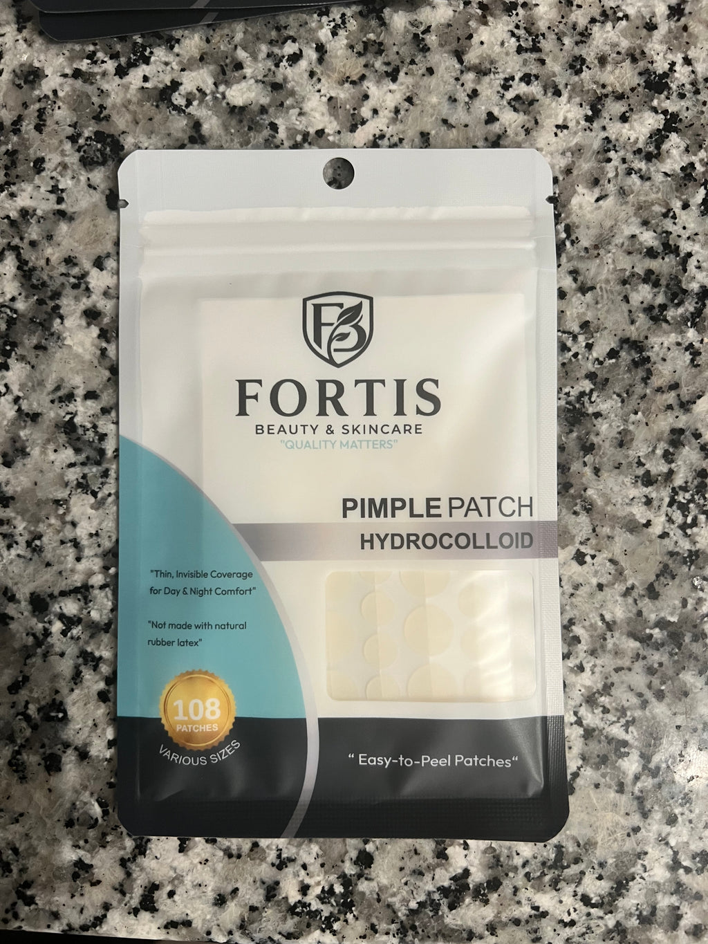 Fortis Acne Pimple Patches Hydrocolloid (108 Patches, 8mm & 12mm Sizes)