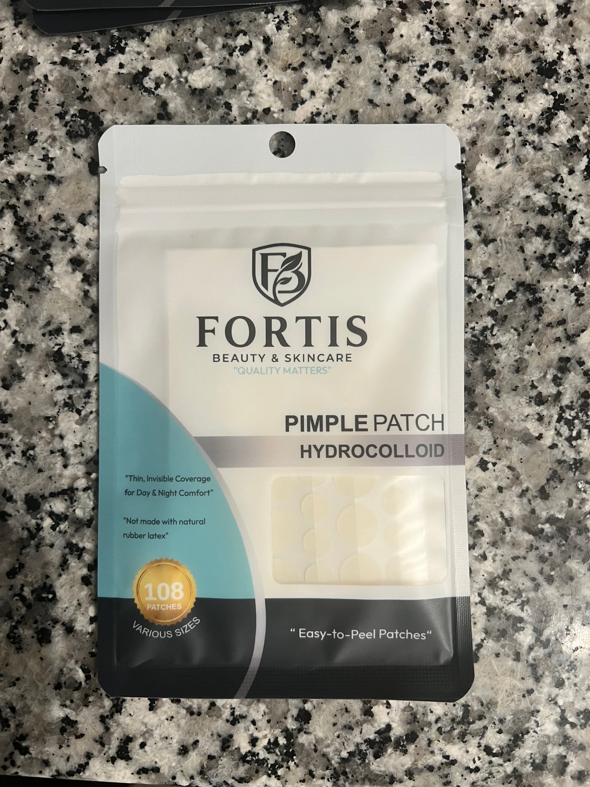 Fortis Acne Pimple Patches Hydrocolloid (108 Patches, 8mm & 12mm Sizes)