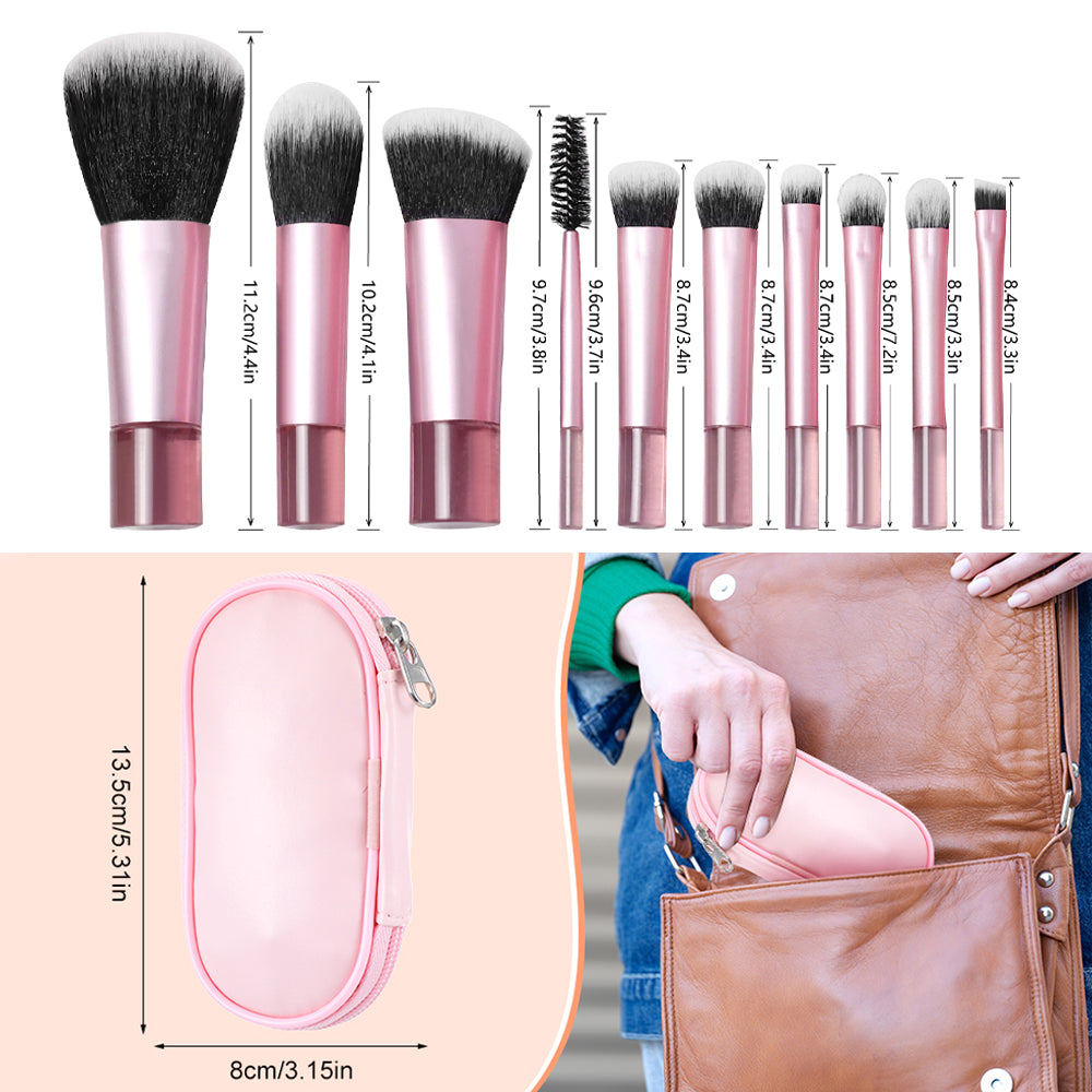 Fortis Travel size Makeup Brush Set-Eco-Friendly Cosmetic professional grade Brushes