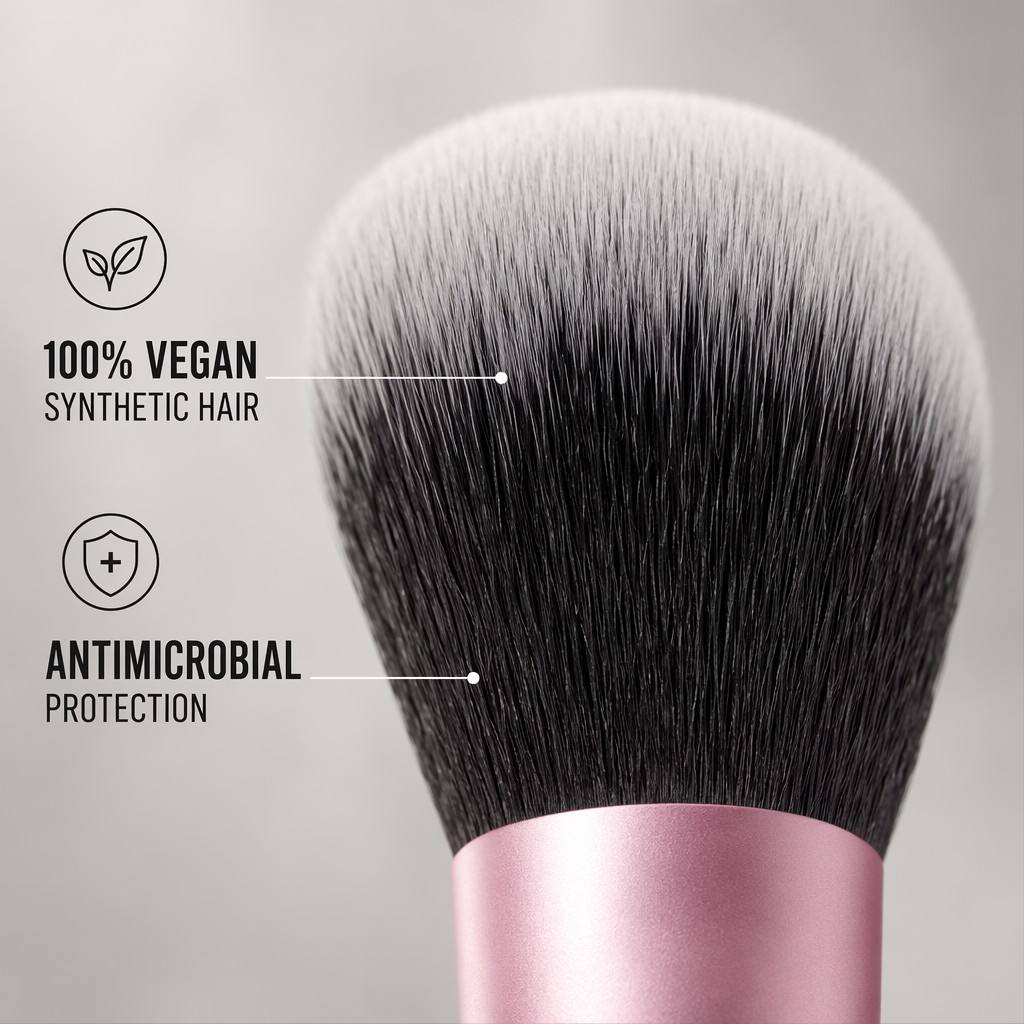 Fortis Travel size Makeup Brush Set-Eco-Friendly Cosmetic professional grade Brushes