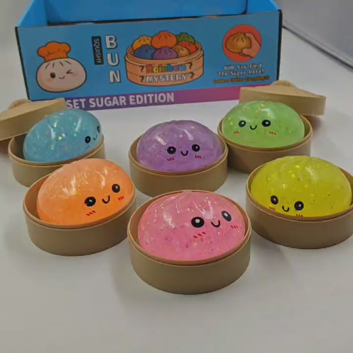 12 piece box set this product features gel glitter edition squishy dumplings